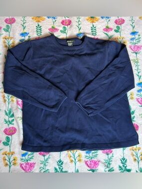 Vintage Eddie Bauer Navy Blue Women’s Crewneck Sweater Size Large